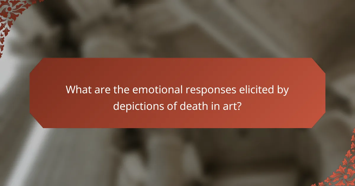 What are the emotional responses elicited by depictions of death in art?